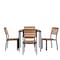 Flash Furniture Faux Teak Patio Set - 35" SQ Table & 4 Chairs XU-DG-810060364-GG - alternate 4